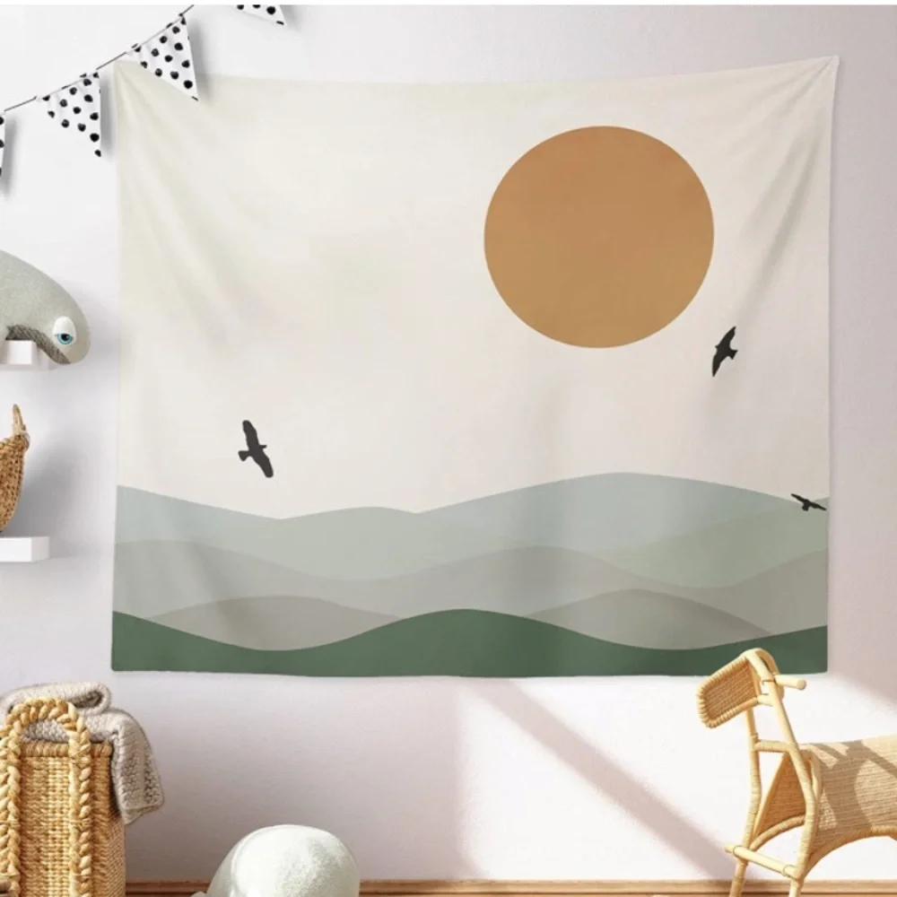 California Minimalist Mountain Range Nature Landscape Neutral Boho Home Decor - Picture 6 of 7